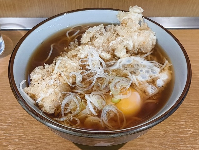 イカ天そばと生たまご