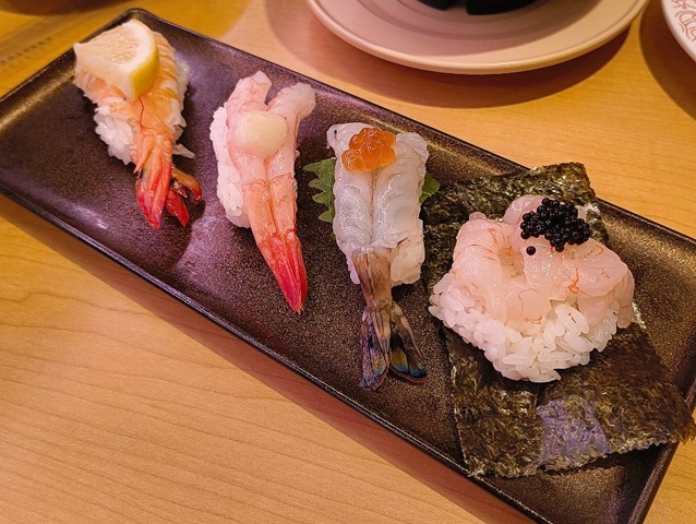 天然えびづくし4種盛り