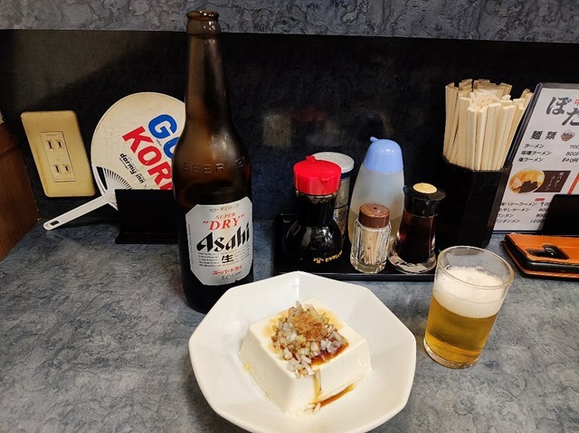 ビールと冷奴