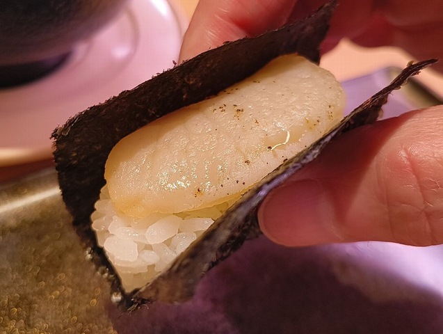 タイラギ貝（焦がし醤油）を食べる
