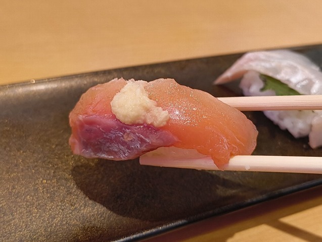 鮭 昆布〆 おろし生姜