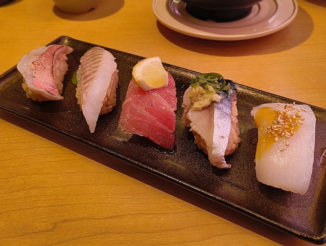 天然魚彩り5種盛り