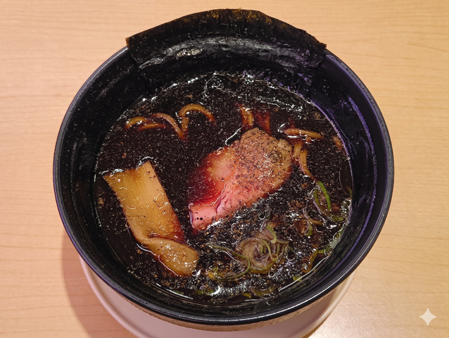 黒胡椒 濃口黒醤油ラーメン