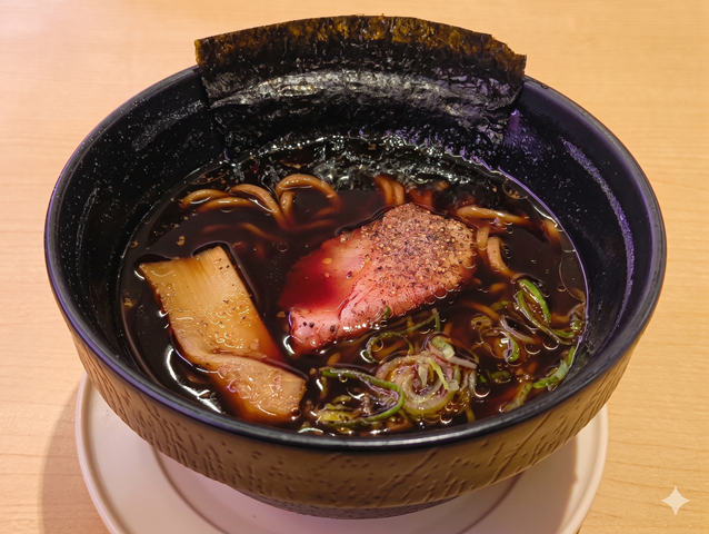 黒胡椒 濃口黒醤油ラーメン