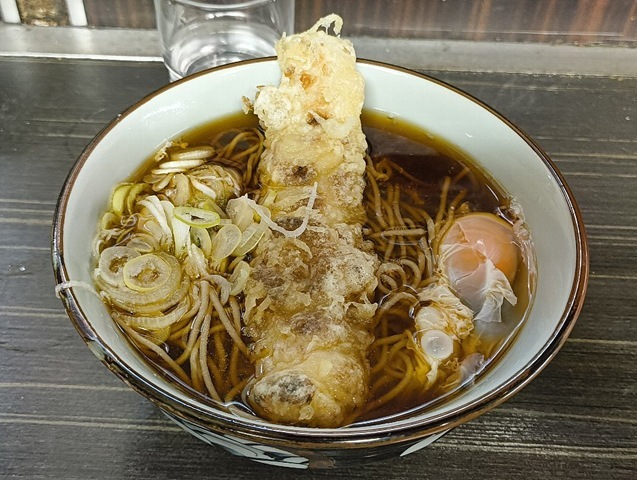 ちくわ天そば+生たまご