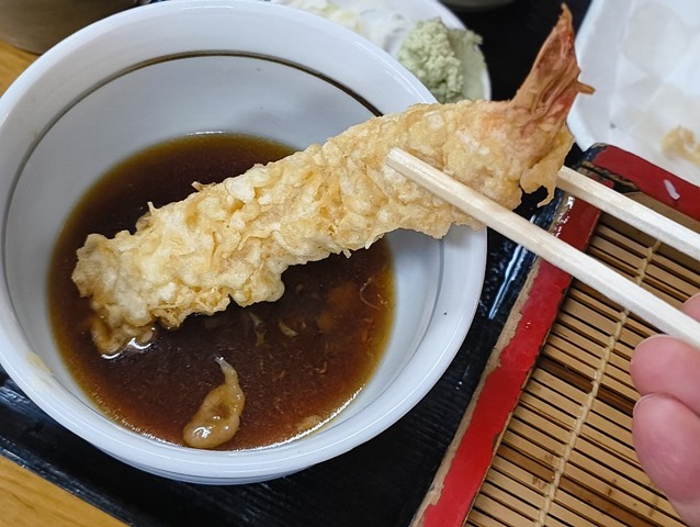 最後に海老天なのだ
