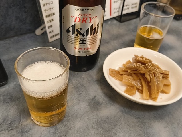 ビールとメンマ