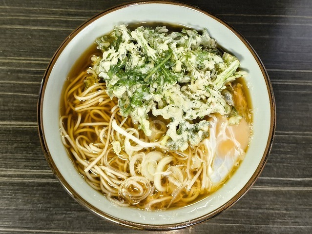 春菊天そば＋生たまご