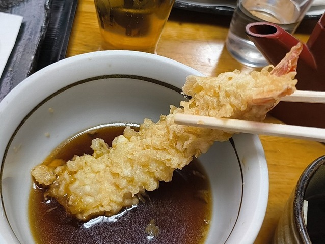 最後に海老天なのだ