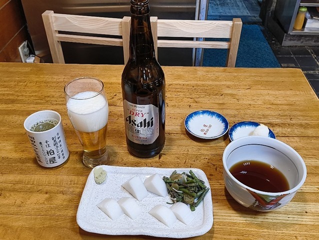 ビールと板わさ