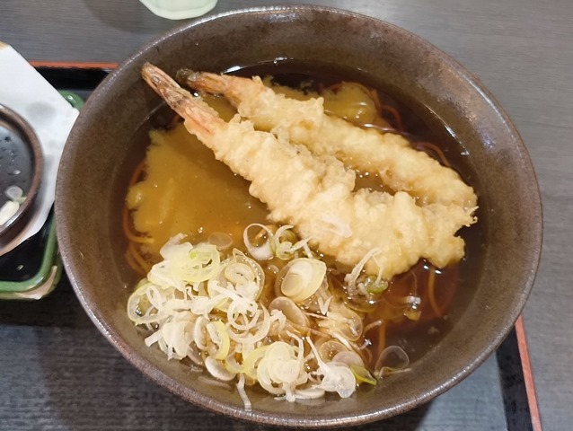 カレー海老天そば（かけそば＋海老天×2＋カレールー）