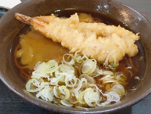 カレー海老天そば（かけそば＋海老天×2＋カレールー）