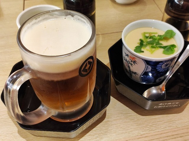 ペールエール（クラフトビール）&茶碗蒸し