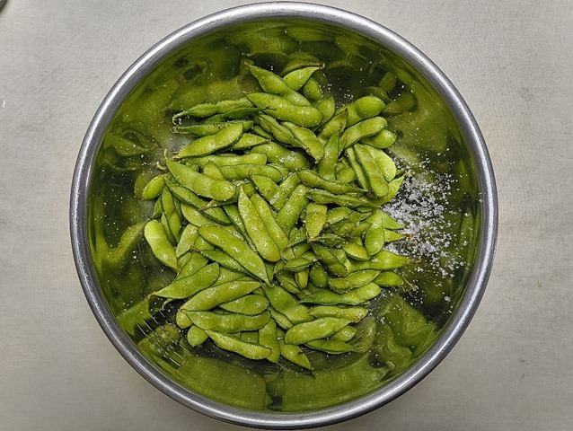 茹でる前