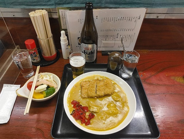 おしんことビールとカツカレー