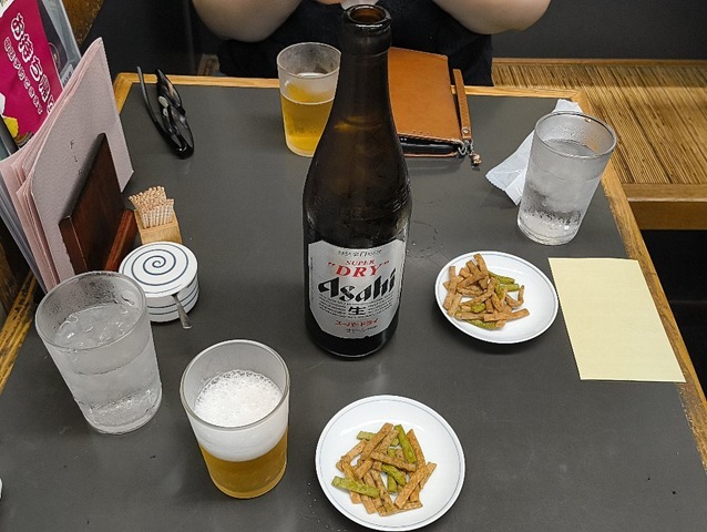 ビールとお通し