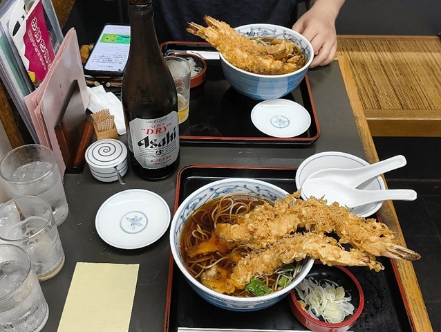 天ぷらそば×2