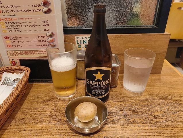 サッポロ黒ラベルとジャガイモ