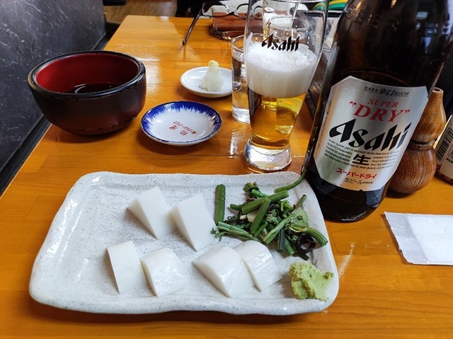 ビールと板わさと
