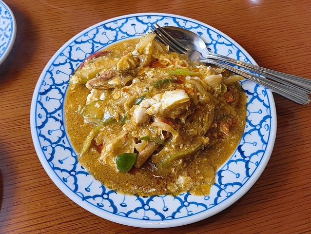 蟹のカレー炒め