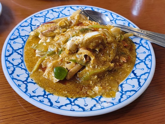 蟹のカレー炒め