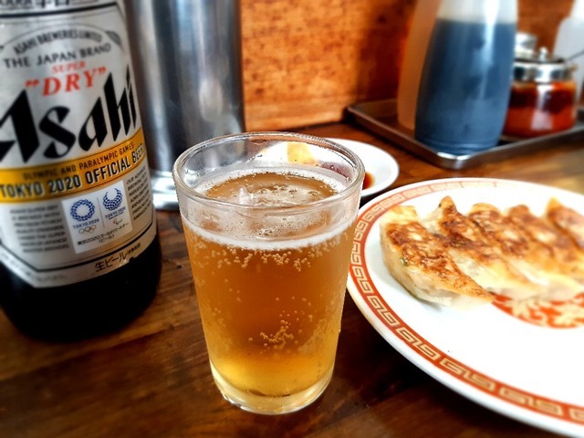 ビールと餃子