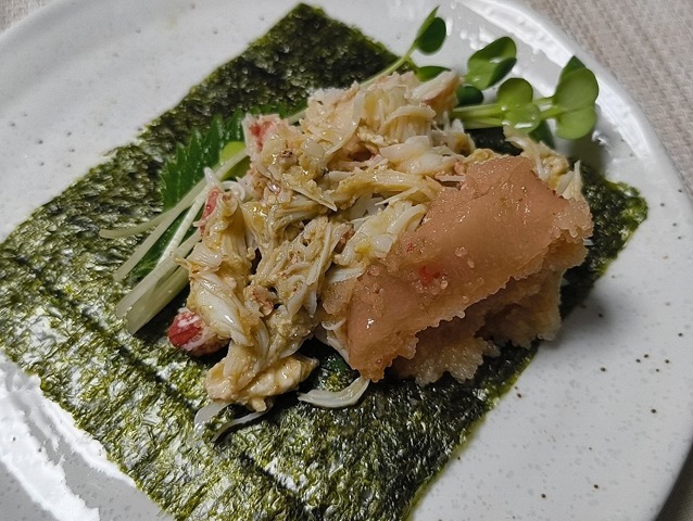今回の一番は蟹のハイブリッド＋明太子だった