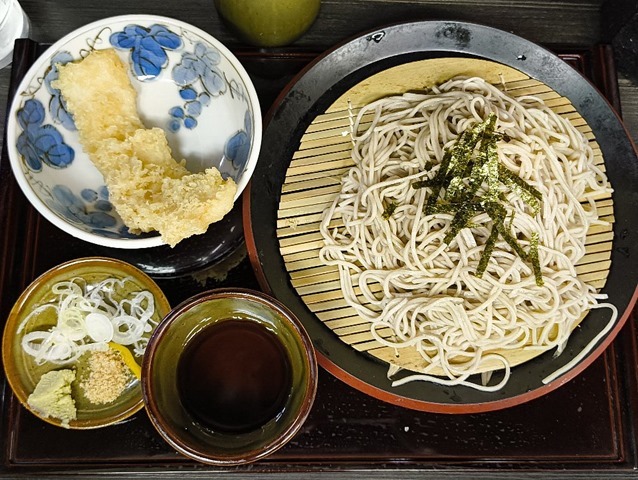 ざるそば＋イカ天