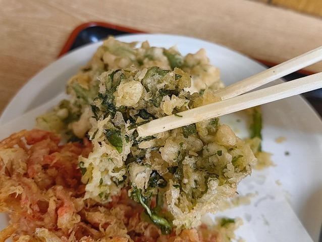 春菊天を食べる
