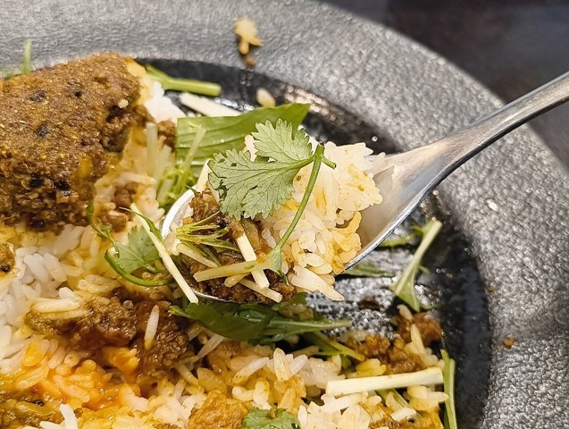 パクチーと水菜も一緒に