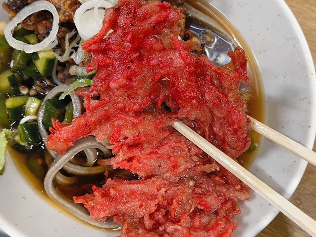 紅しょうが天を食べる