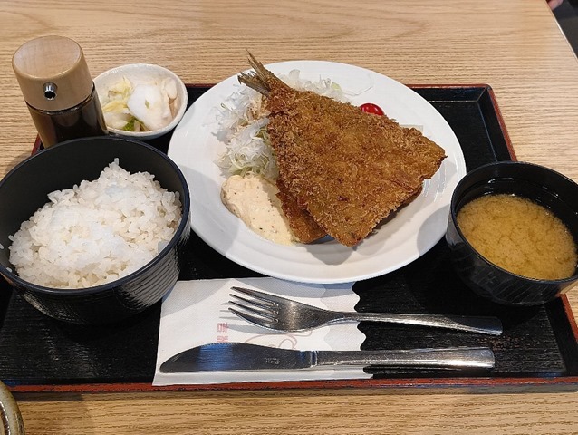 アジフライ定食