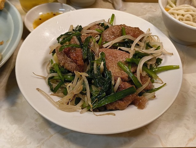 ニラレバ炒め