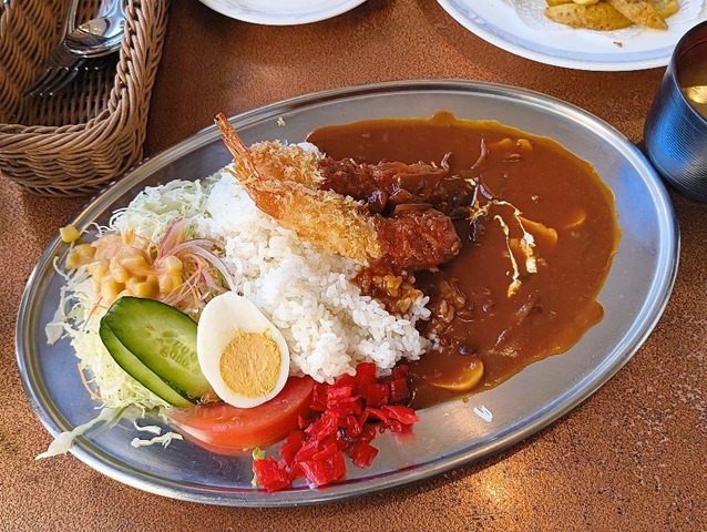ダブルエビフライ＆ハヤシライス