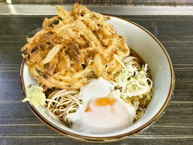 冷しかき揚げそば＋温泉たまご