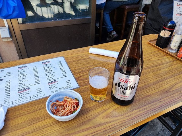 今日は瓶ビール