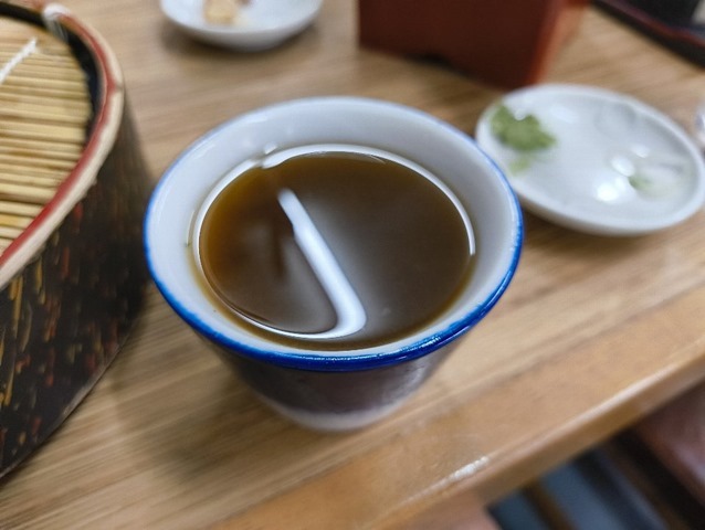 蕎麦湯は家人のご希望だ