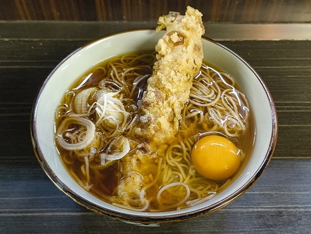 ちくわ天そば+生たまご