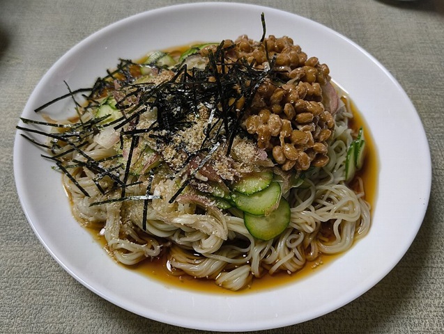 ねばねば納豆そうめん
