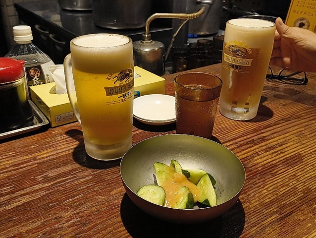 生ビールときゅうり