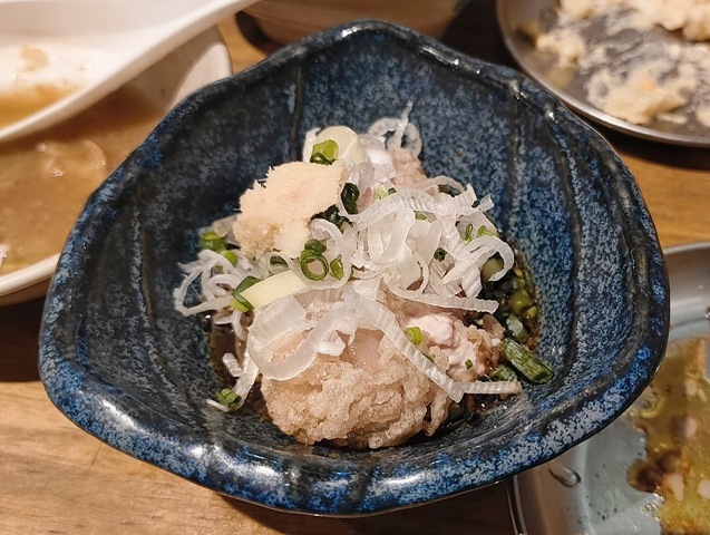 豚白子揚げポン酢