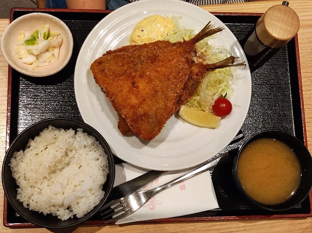 アジフライ定食