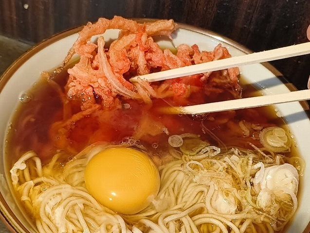 紅ショウガ天を汁に沈めてやるのだ