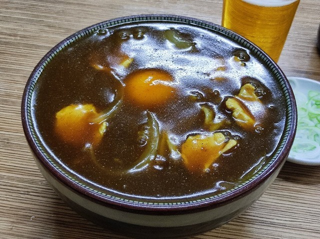 カレー南蛮そば玉落とし