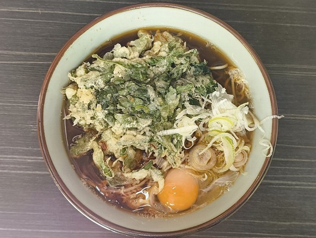 春菊天そば＋生たまご