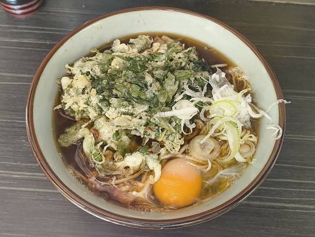 春菊天そば＋生たまご
