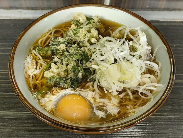 春菊天そば＋生たまご