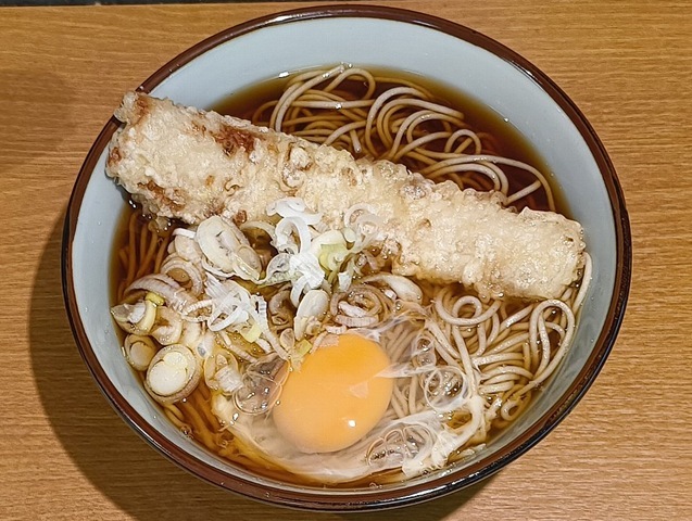 ちくわ天そば玉落とし